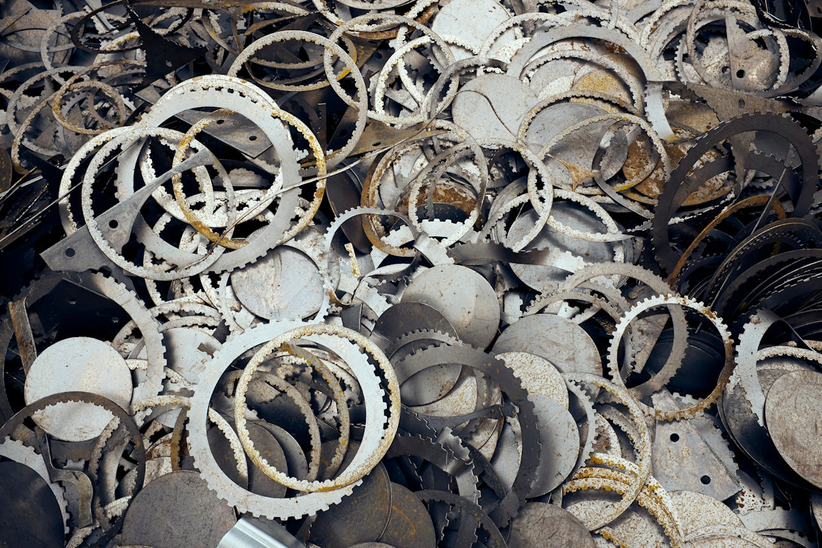 silver and gold round accessory