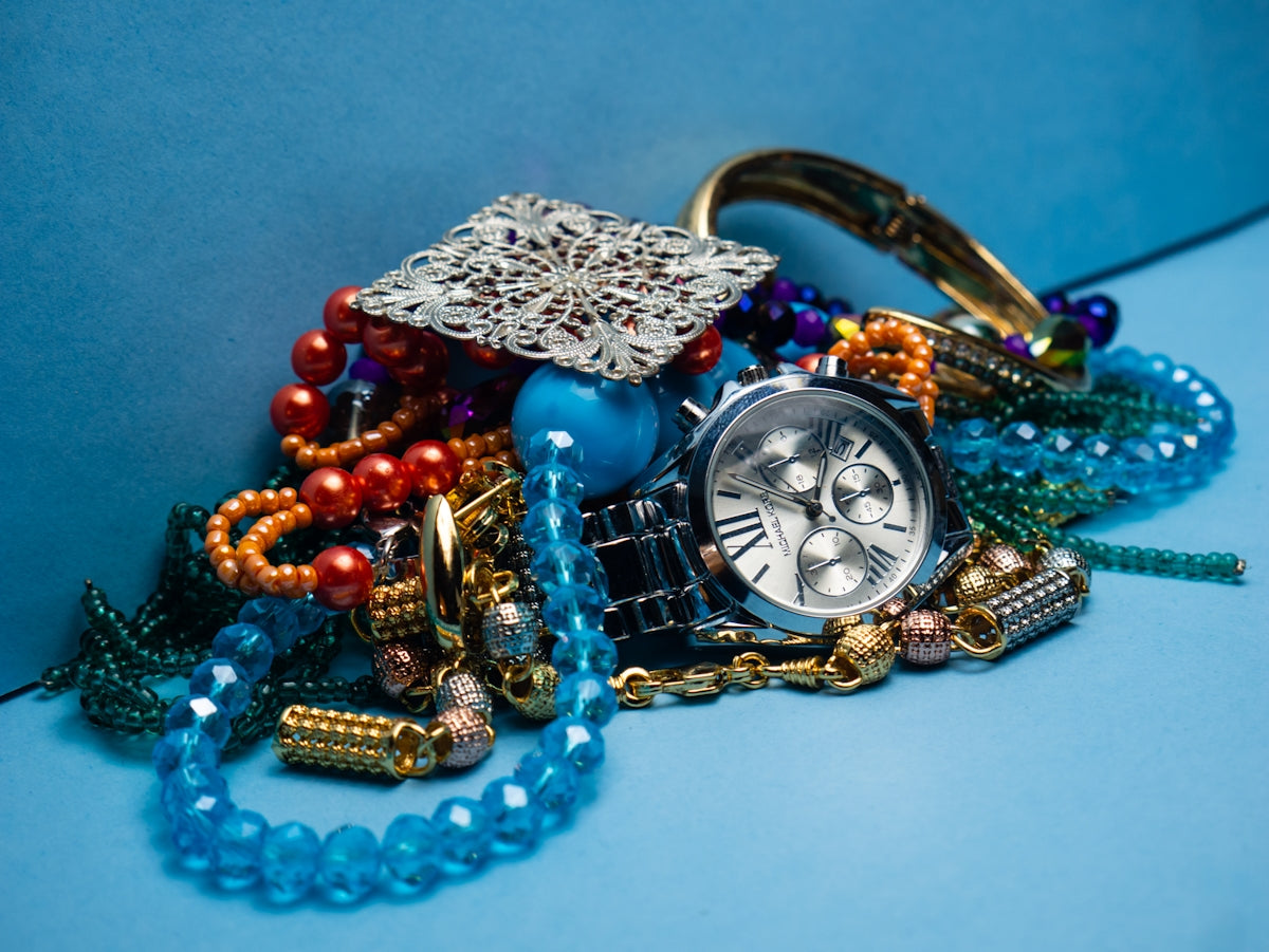 a watch with a chain