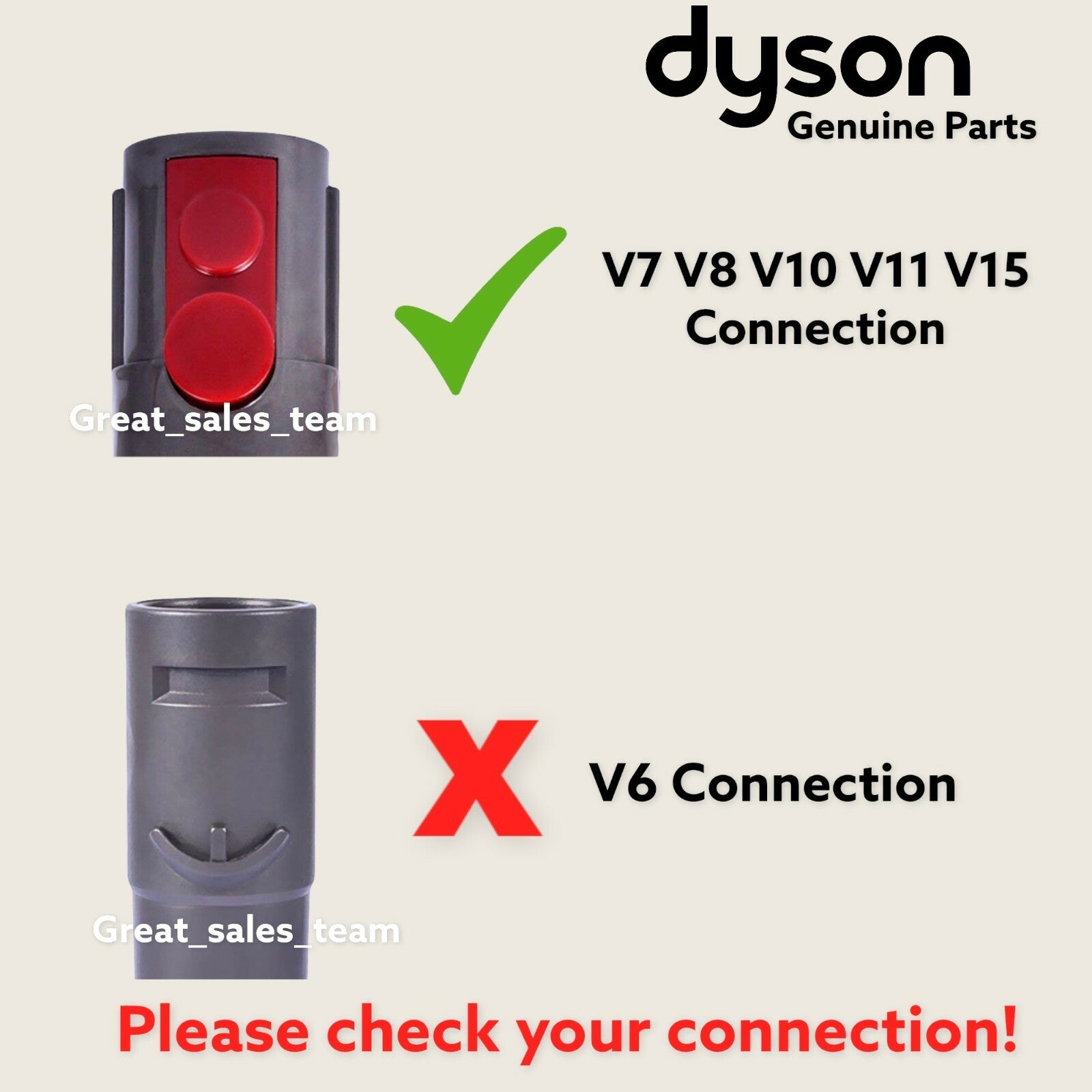 NEW GENUINE Dyson V15 V11 V10 V8 V7 Vacuum 2-in-1 Brush Tool Head Attachment